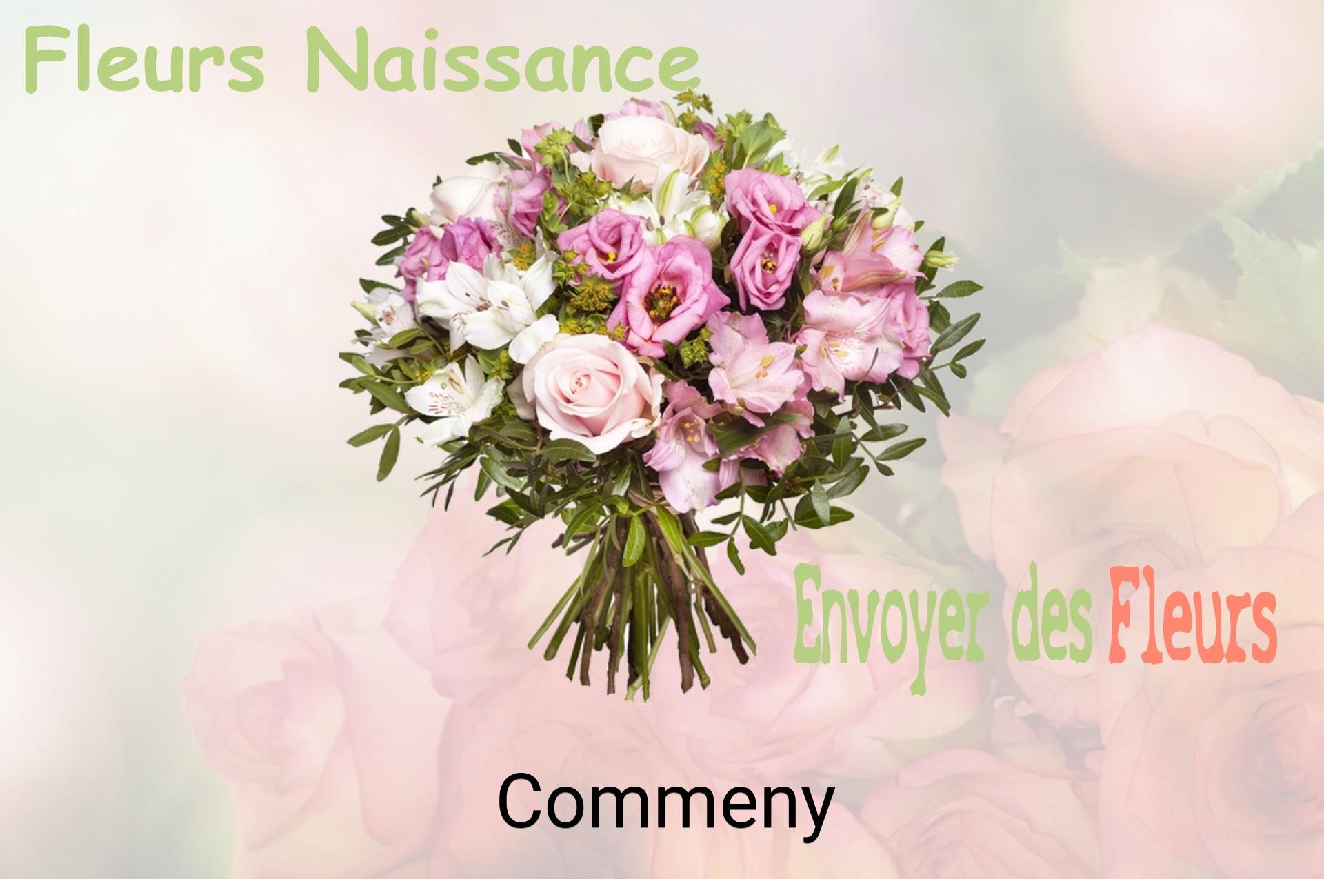 Bouquet de fleurs de naissance livré à Commeny